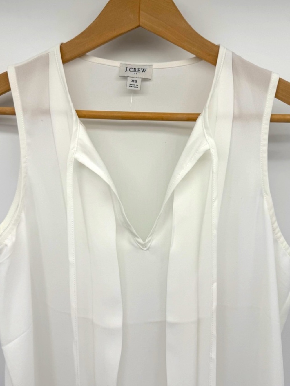 ❤️ J Crew XS Womens White Blouse Shirt Top - Business Wear Flowy Boho (B2) - Picture 4 of 7